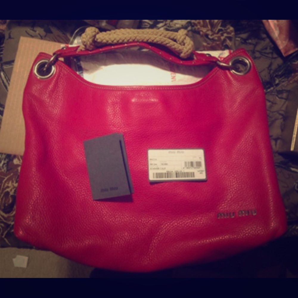 Miu miu red bag like new.
